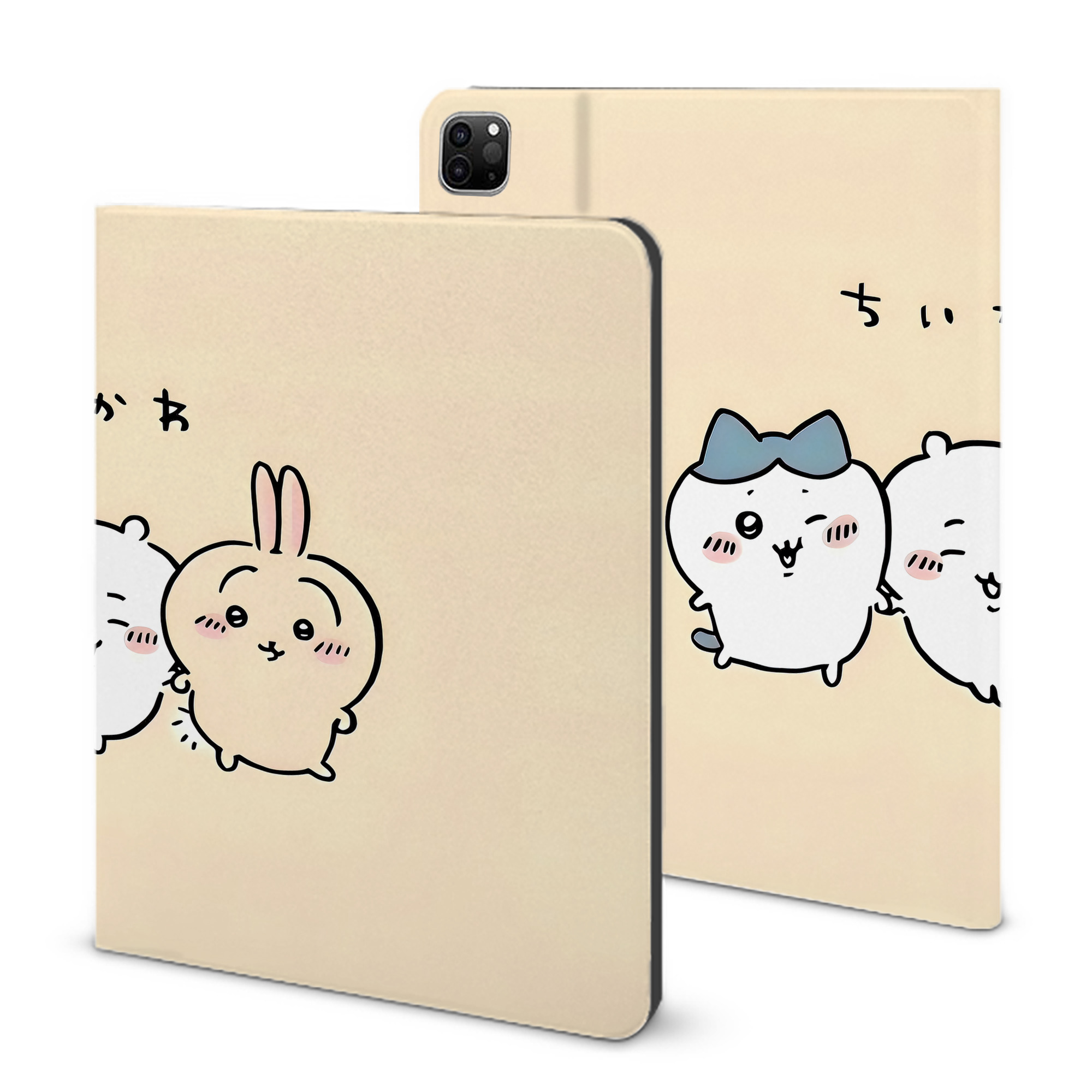 （画像用） ちいかわ Chii-kawa IPad ケース ブック型 PUレザー TPU 耐衝撃 軽量 薄型 ペン収納なし 全面保護 IPad 各モデル対応